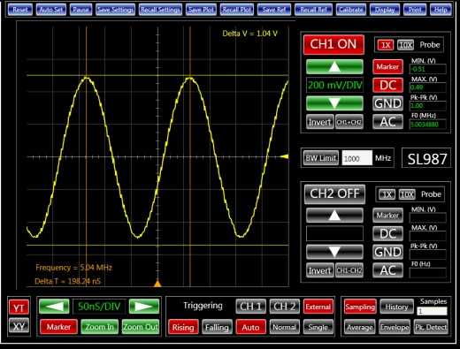 FM signal on an oscilloscope